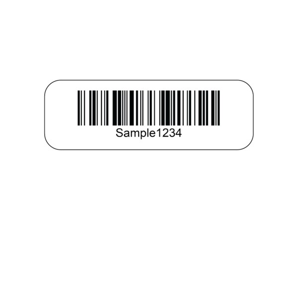 Consecutive Number w/Barcode Label 1/2" x 1-1/2"